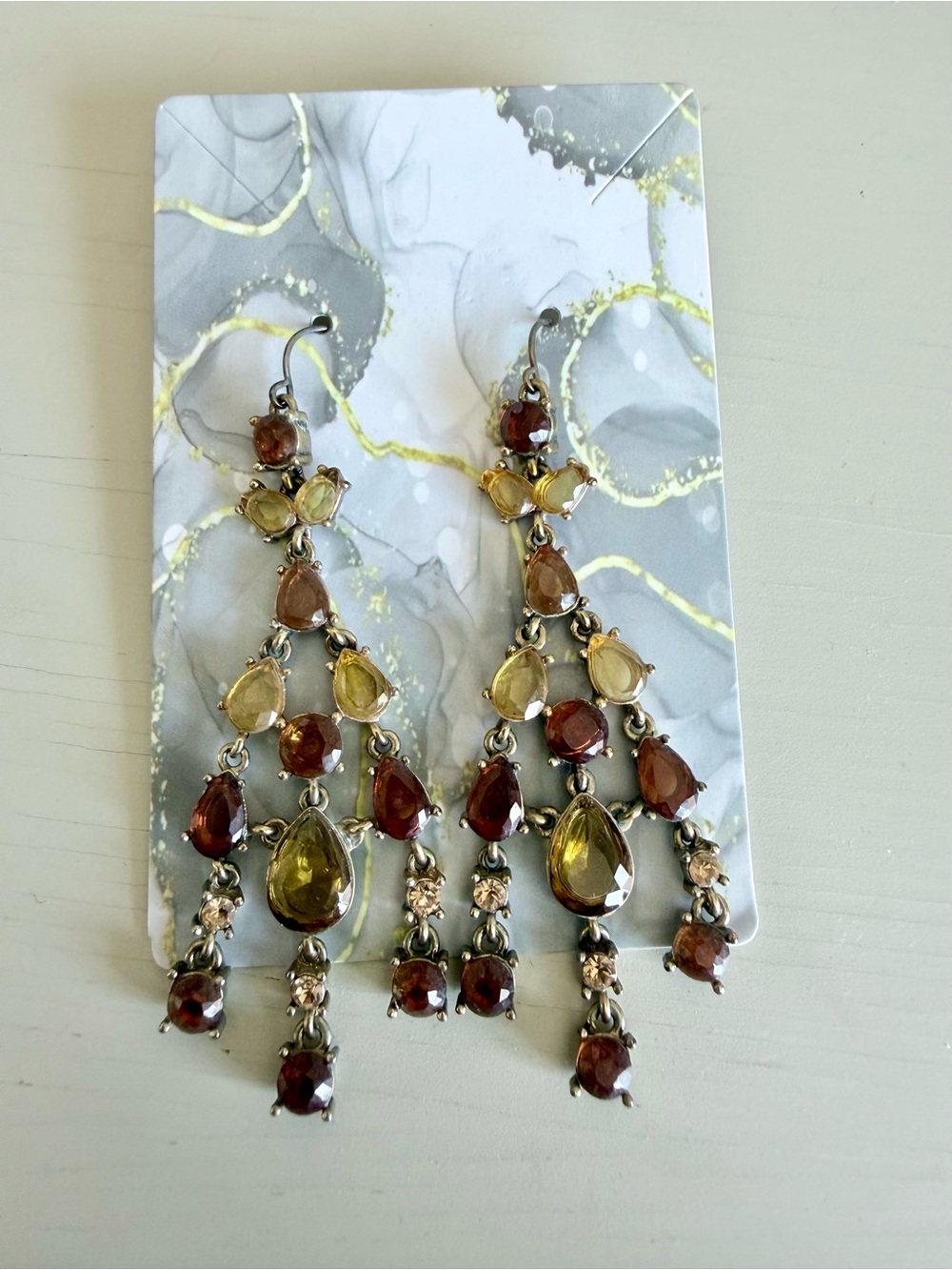 Monet Chandelier Teardrop Crystal Earrings